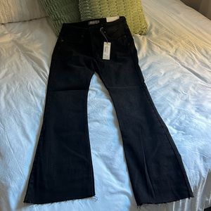 BRAND NEW black flare high waisted jeans
